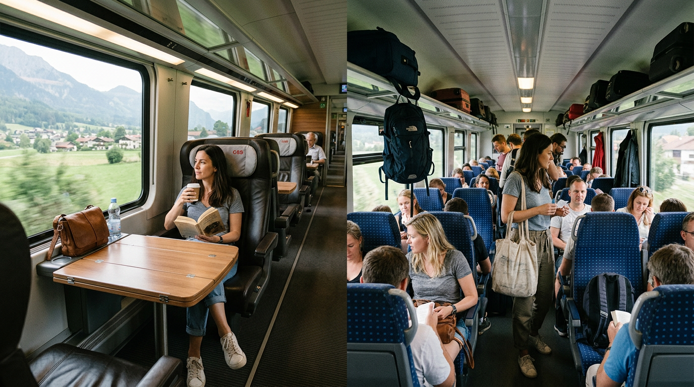 Photograph illustrating First Class vs Second Class: Is the Upgr