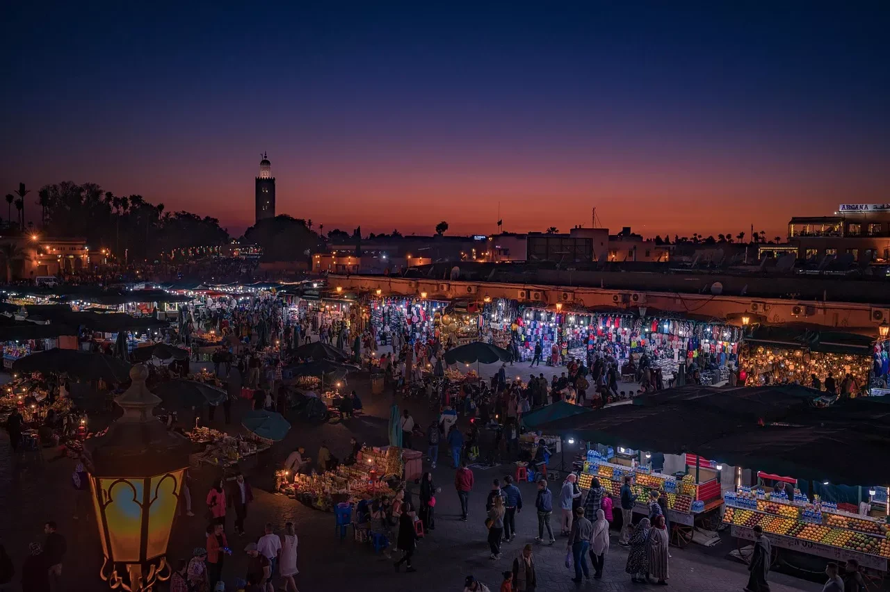 The market in Marrakesh